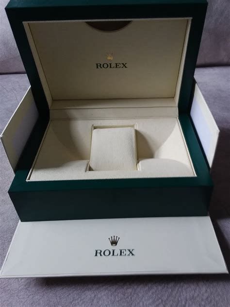 gold rolex case|empty rolex watch box.